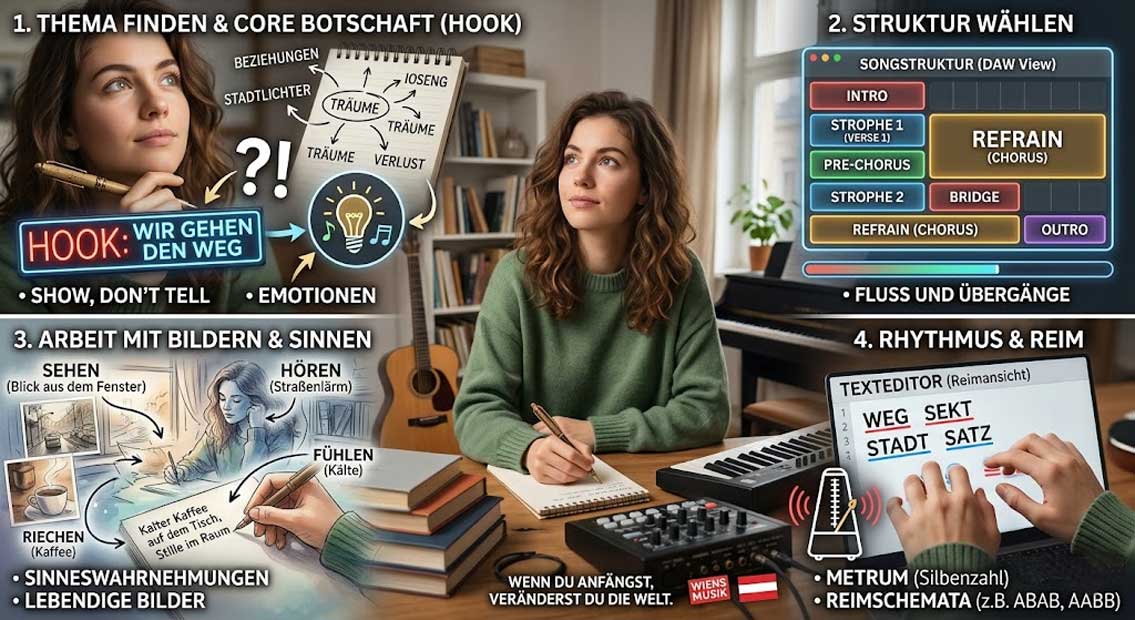 Wie schreibe ich einen Songtext?