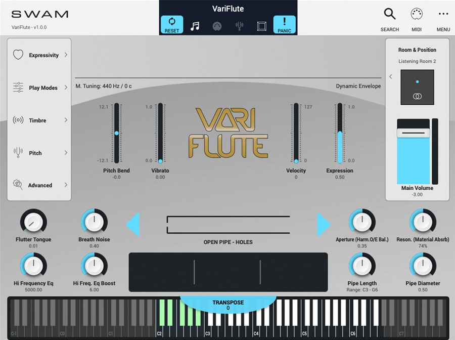 Audio Modeling SWAM VariFlute