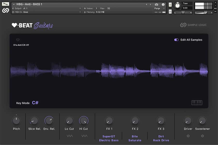 Sample Logic HeartBeat Guitars